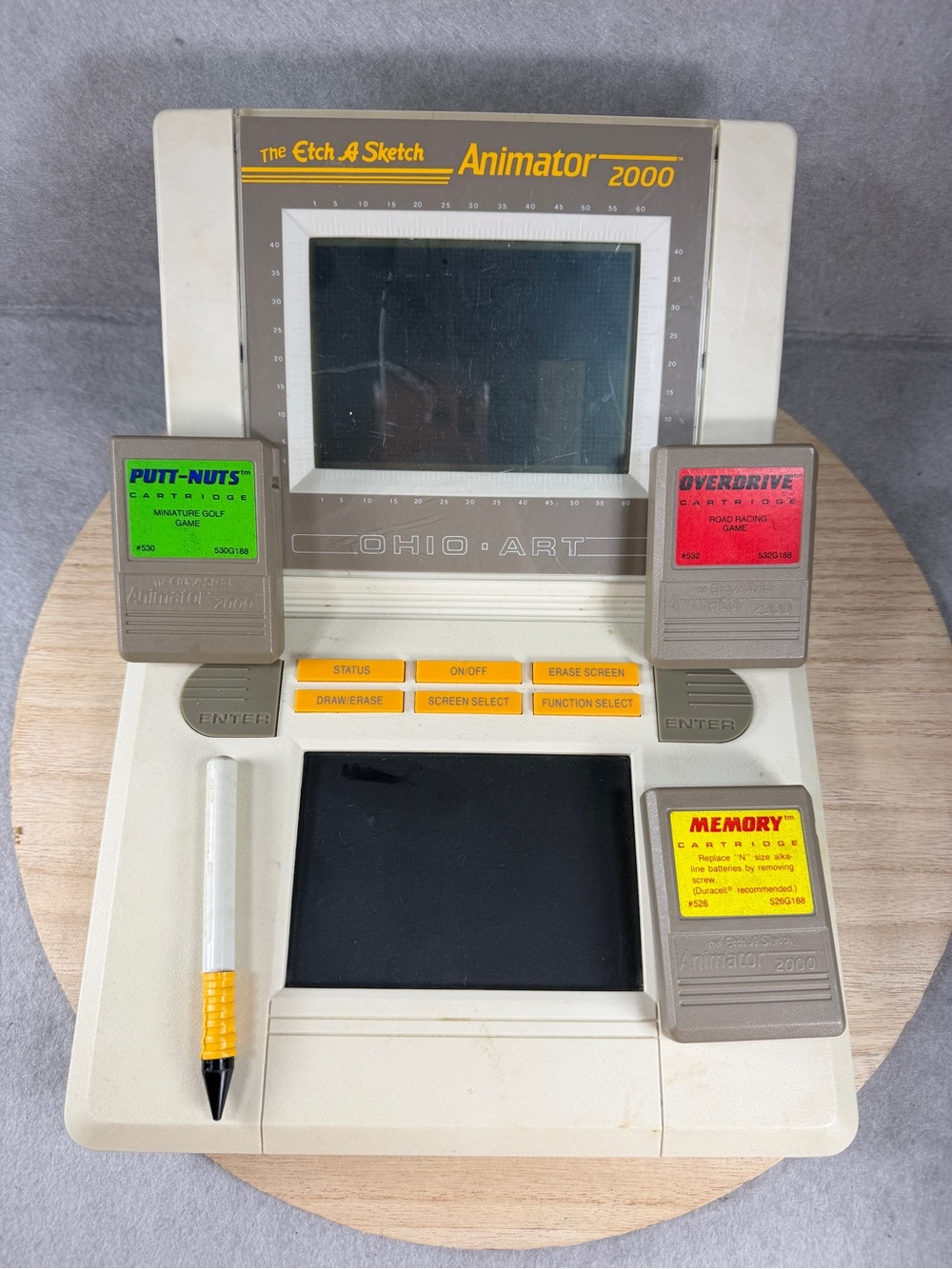 Vintage Ohio Art Etch A Sketch Animator 2000 System Bundle 3 Games Tested Works